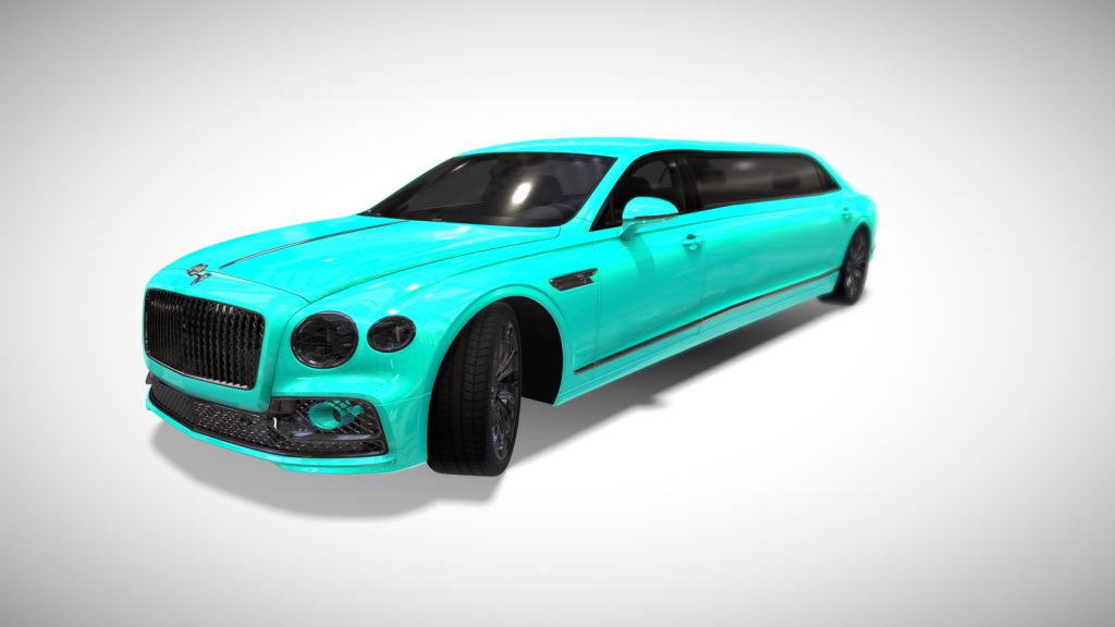 Cyan Custom Bentley Flying Spur Limousine - Exterior Photo #2