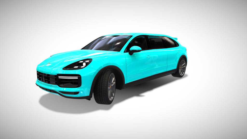 Cyan Porsche Cayenne Limousine - Exterior Photo #3