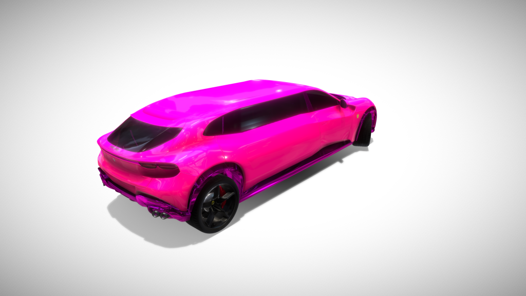 Candy Pink Ferrari Purosangue Limousine - Exterior Photo #3