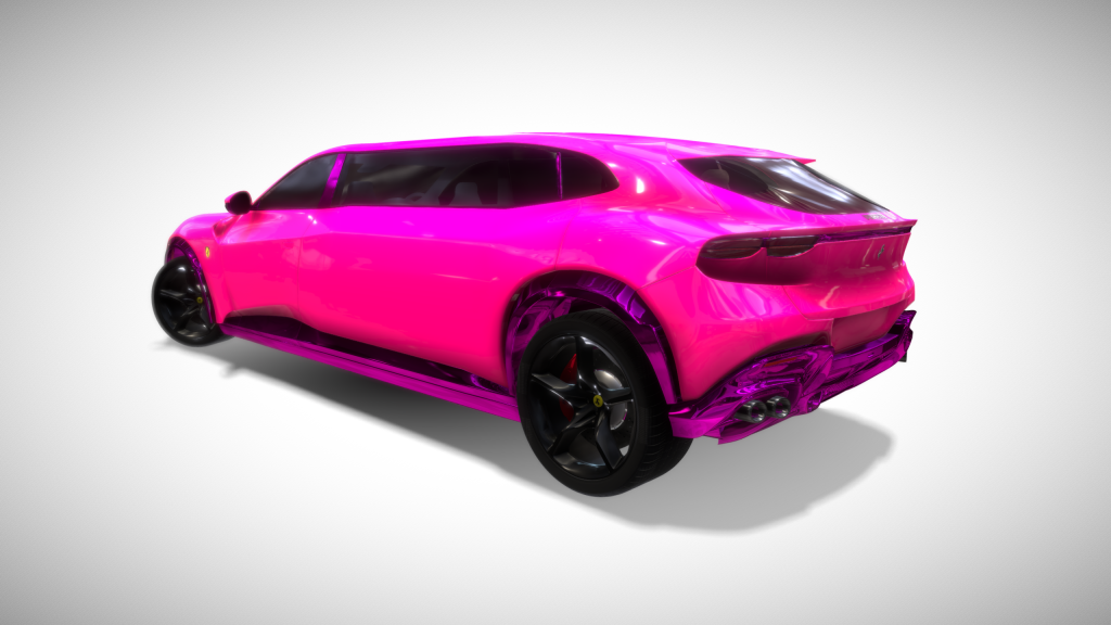 Candy Pink Ferrari Purosangue Limousine - Exterior Photo #2