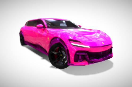 Candy Pink Ferrari Purosangue Limousine