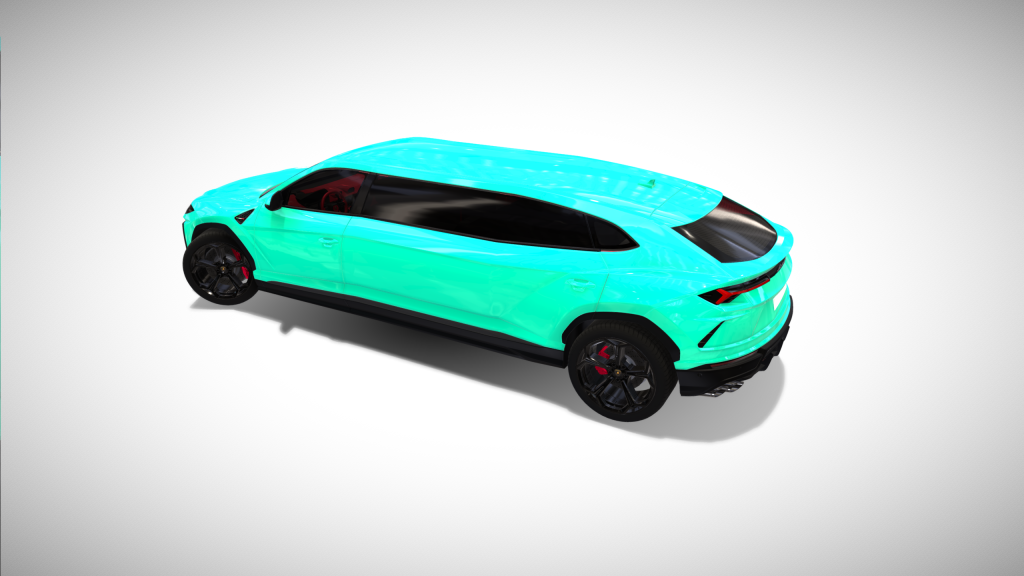 Cyan Lamborghini Urus Limousine - Exterior Photo #3