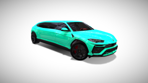 Cyan Lamborghini Urus Limousine - Exterior Photo #1