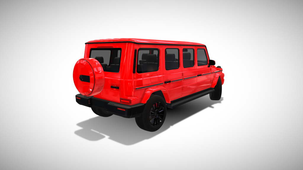 Red Mercedes Benz G550 6 Door Limousine - Exterior Photo #5