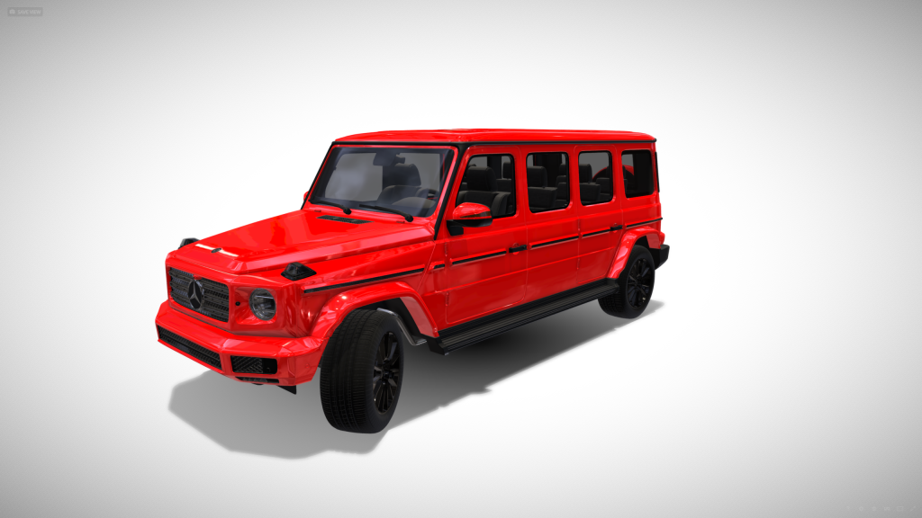 Red Mercedes Benz G550 6 Door Limousine - Exterior Photo #3