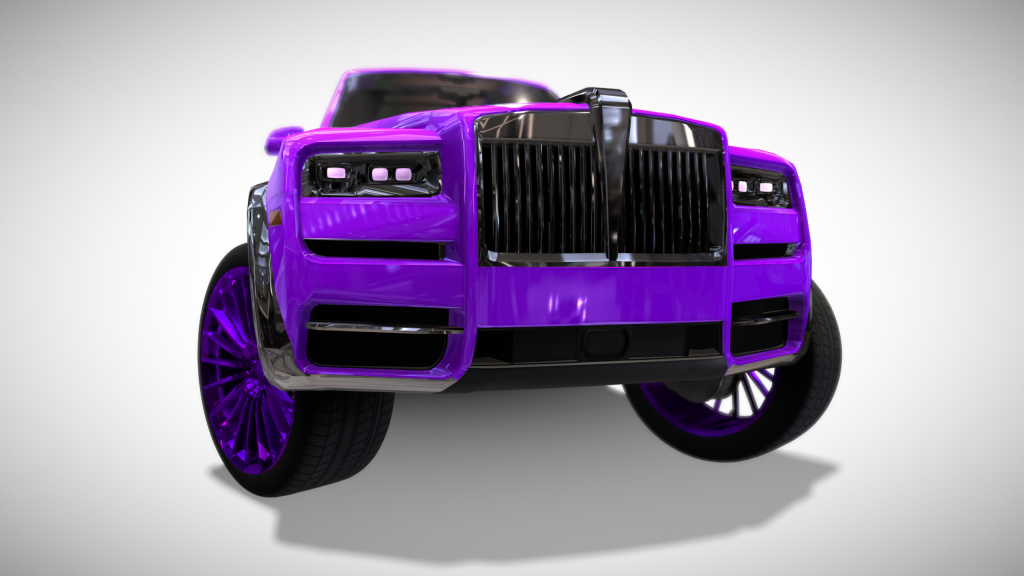 Purple Rolls Royce Cullinan Limousine - Exterior Photo #1