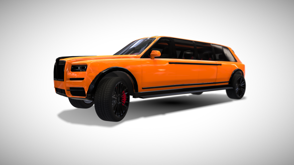 Orange Rolls Royce Cullinan Limousine - Exterior Photo #4