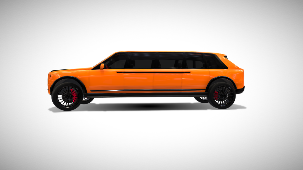 Orange Rolls Royce Cullinan Limousine - Exterior Photo #3