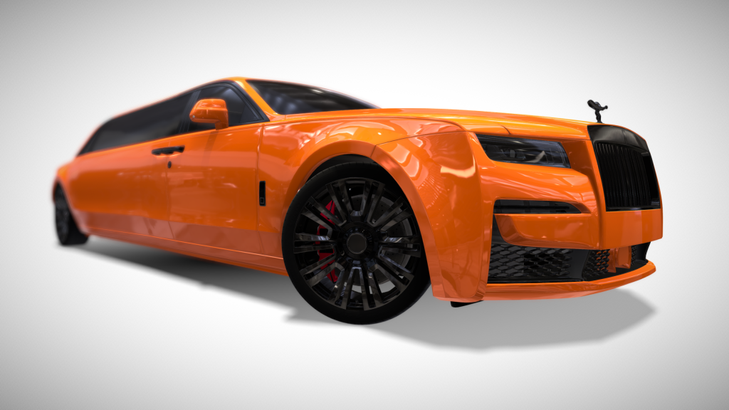 Orange Rolls Royce Ghost Limousine - Exterior Photo #5