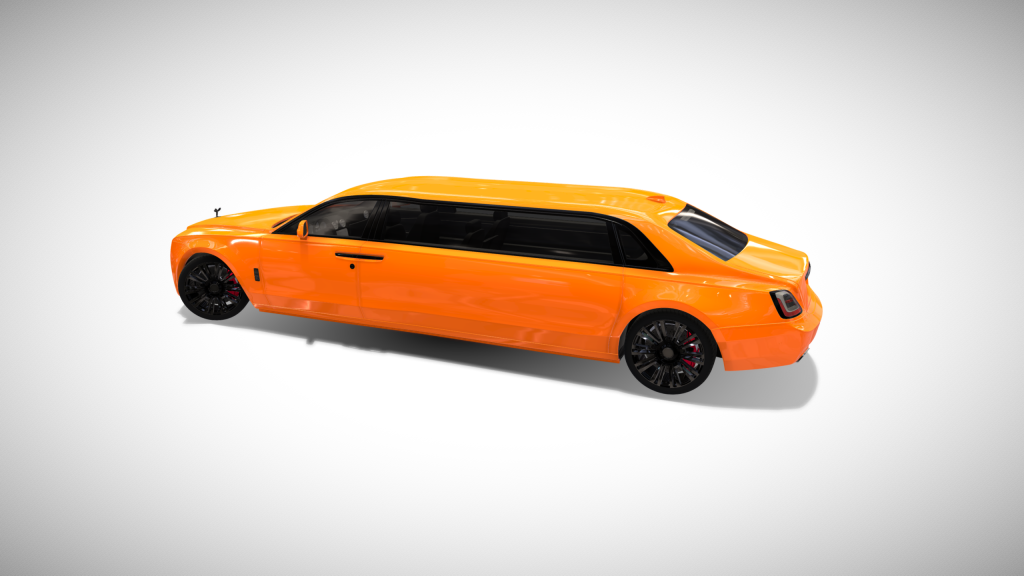 Orange Rolls Royce Ghost Limousine - Exterior Photo #4