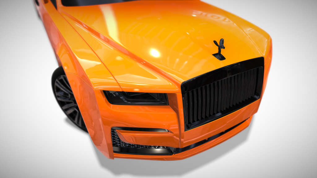 Orange Rolls Royce Ghost Limousine - Exterior Photo #2